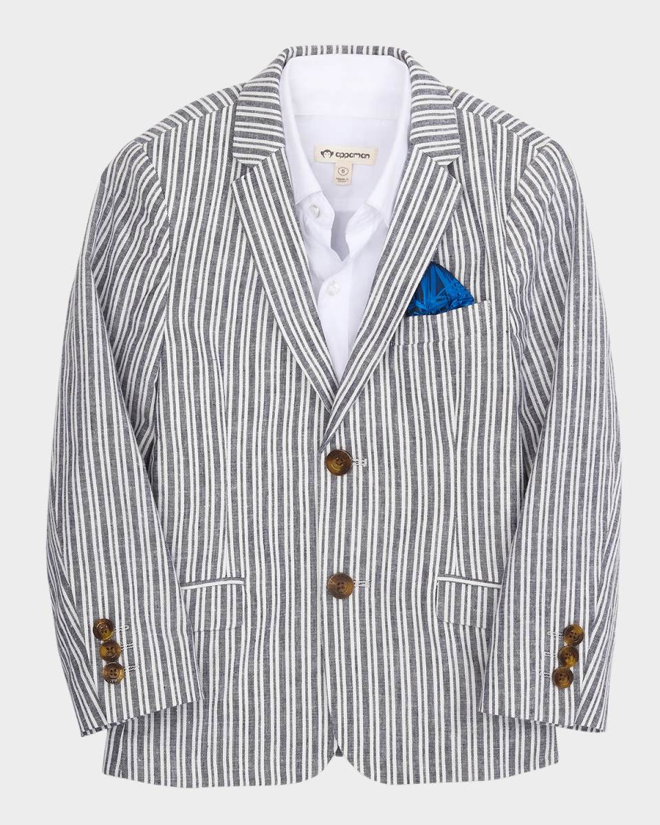 Boy's Striped Sports Jacket, Size 2-12